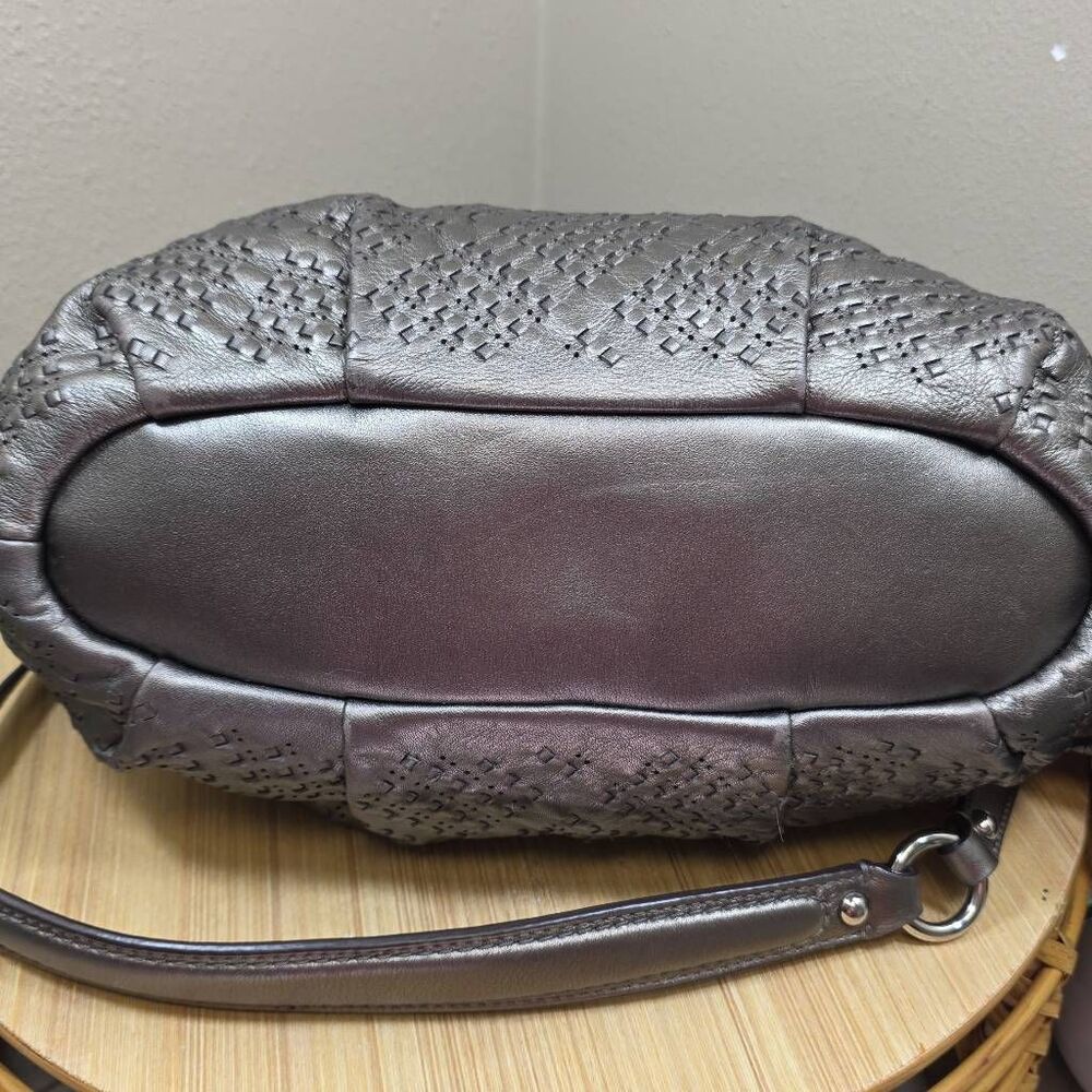 Coach Madison Woven Leather Sophia Satchel - Picture 11 of 16